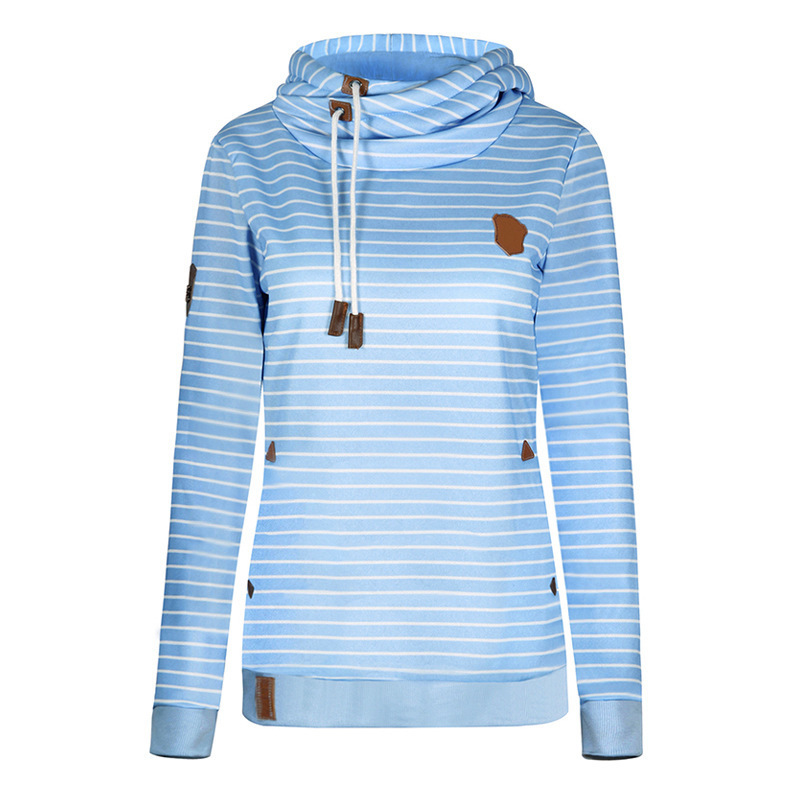 Title 2, Ladies striped plus velvet sweatshirt