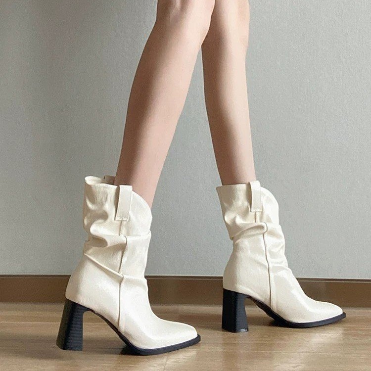 Slouchy Ruched Ankle Boots, picture 4 of 4