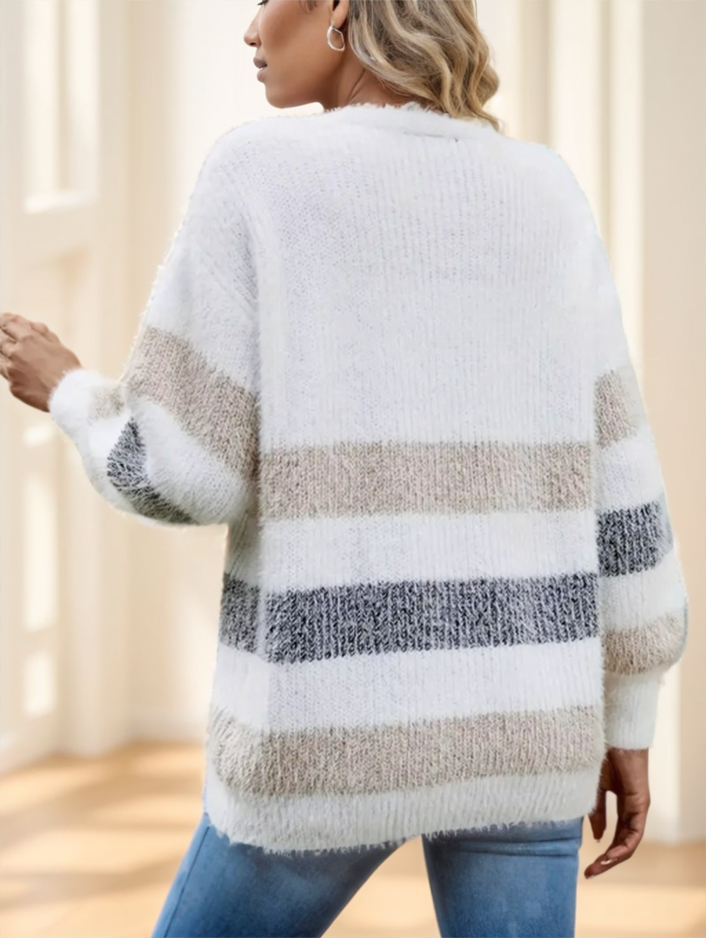 Women's French Stripe Cardigan