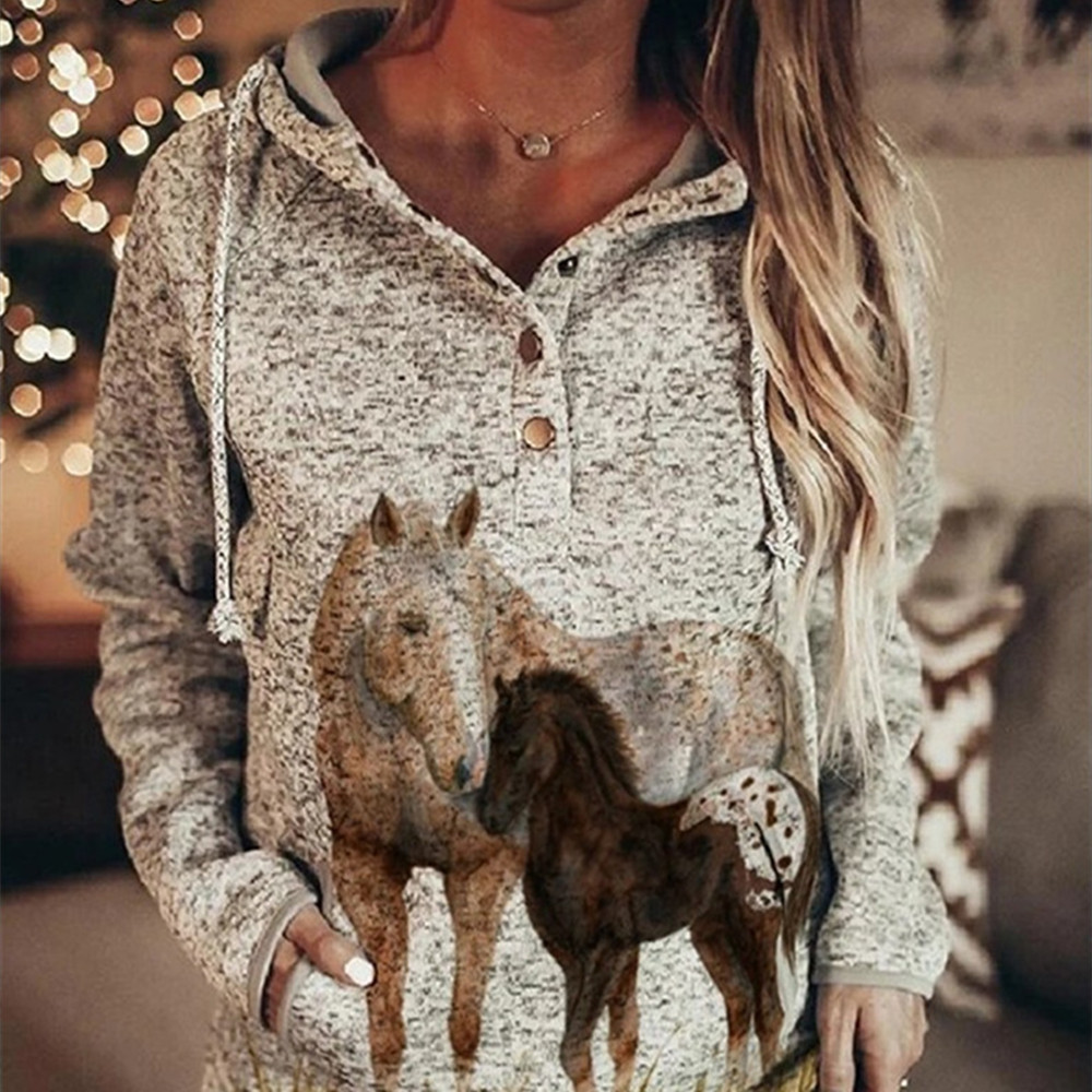 Hooded Pullover Solid Color Lazy Urban Casual Sweater