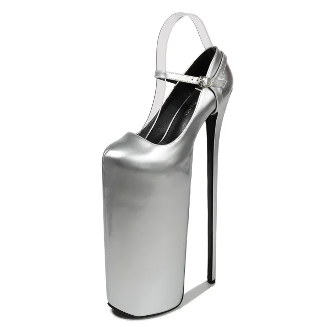 Platform Plus Size High Heels Pole Dance Silver - Shop at LoveMi