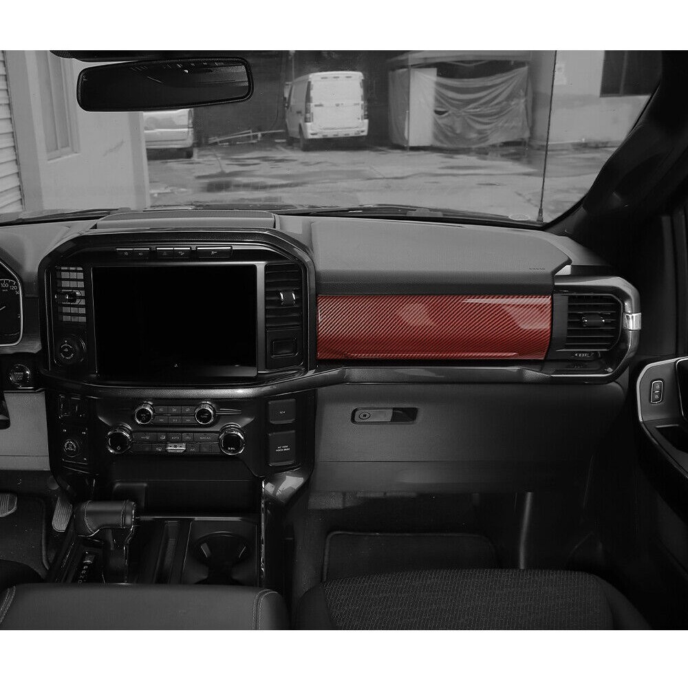 Co-pilot Dashboard Panel Trim Cover F150 - Red Carbon Fiber — foto 3