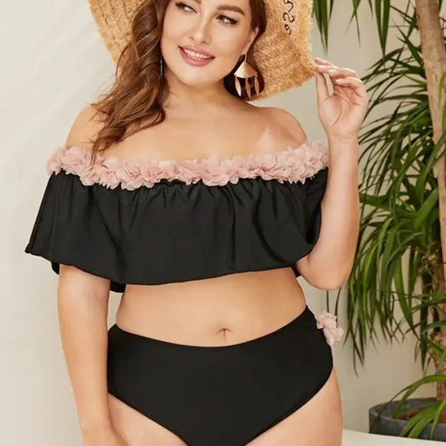 One shoulder Split High waist Swimsuit Black - Shop at LoveMi