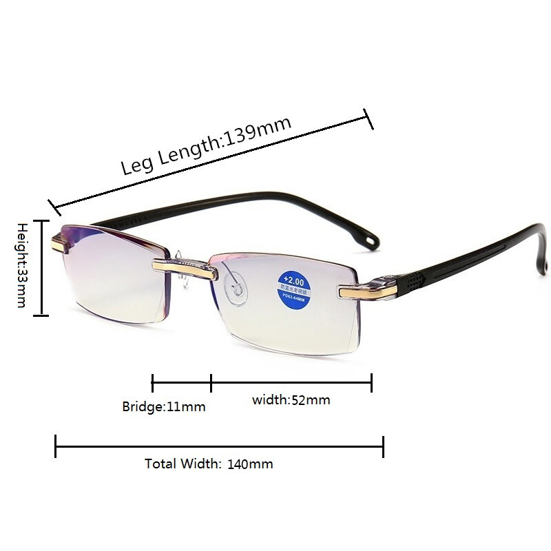 2x Unisex Reading Glasses Men Women Anti Blue Light Reader 1.5