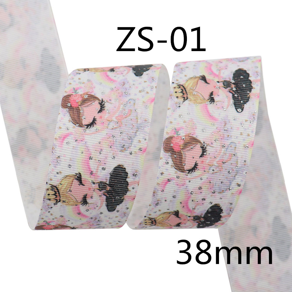 Ribbon 38mm Hot Laser Silver Original Pattern Ribbon