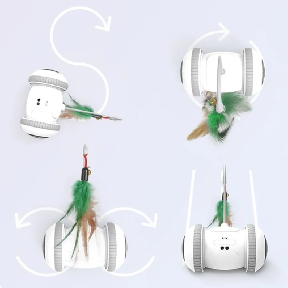 Interactive Cat Toy With Interchangeable Heads Pet Feather Toys – image 2
