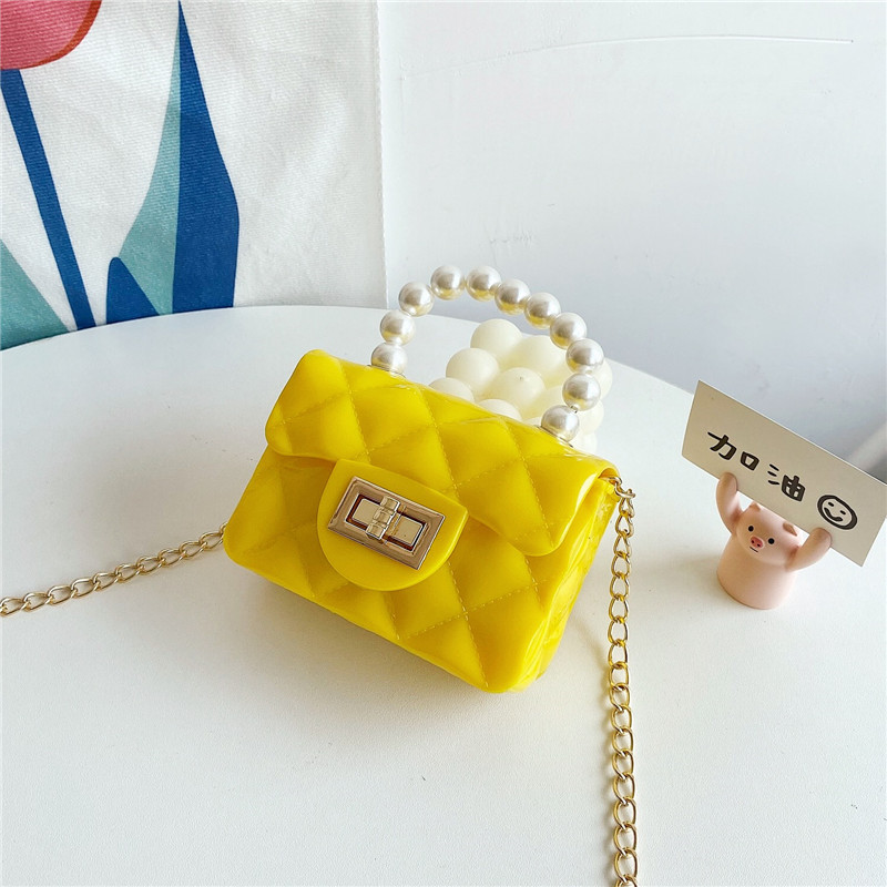 Title 1, Summer New Pearl Hand Chain Small Square Bag