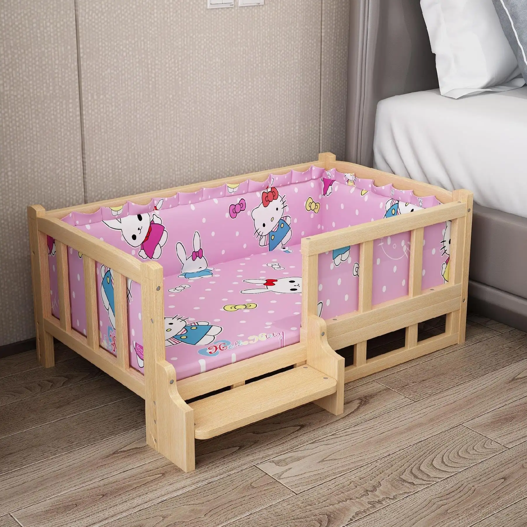 Bed Summer Wooden Pet Dog