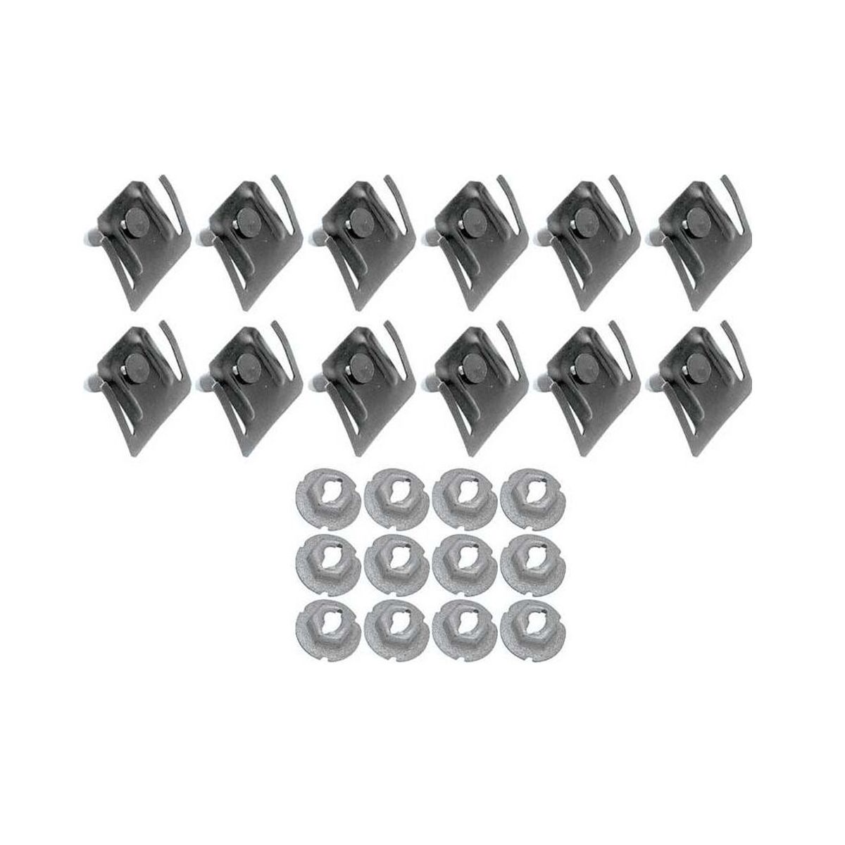 For 63 Chevrolet Impala Base Convertible 24-pc Rear Corner Molding Clip Set