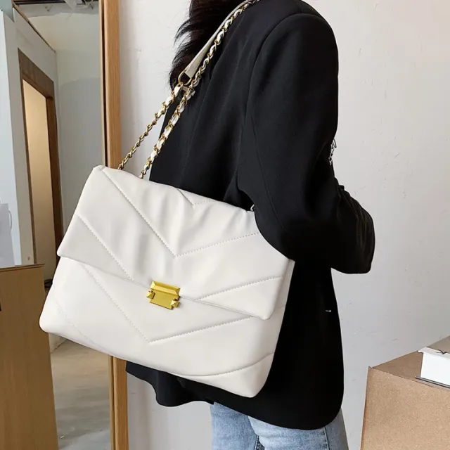 One shoulder Messenger Bag Net Celebrity Big Tote Female Bag White - Shop at LoveMi