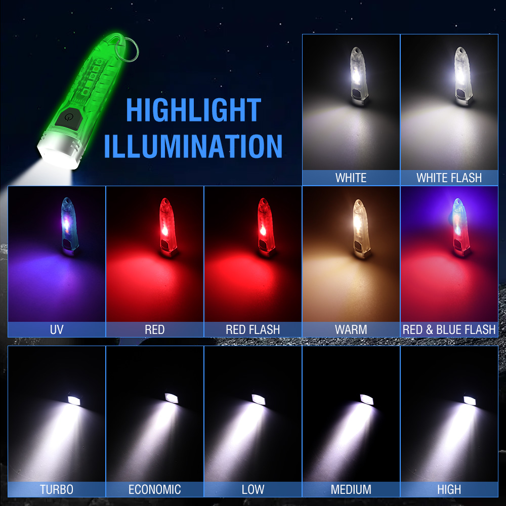USB Mini LED Flashlight Torch Side Light Pocket Rechargeable Keychain — image 5