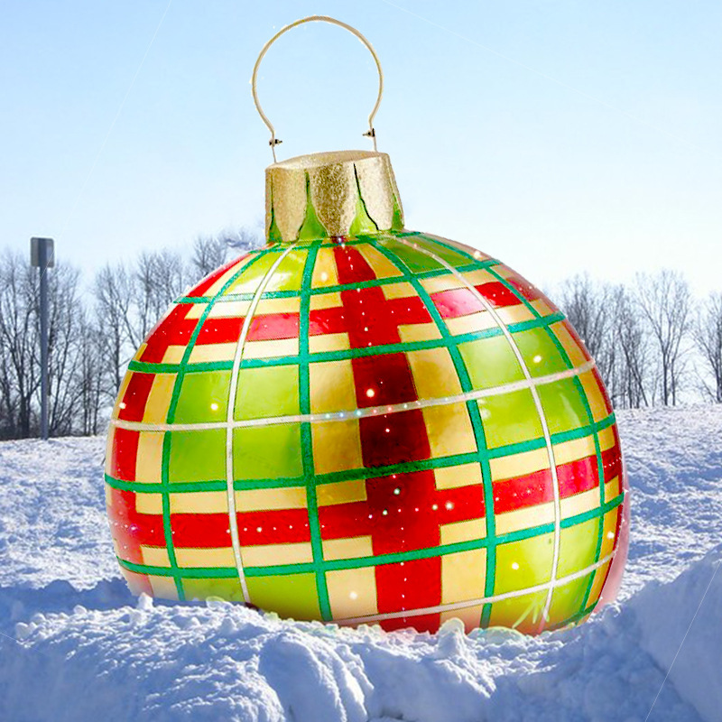 Christmas Ornament Ball Outdoor 60CM Inflatable Decorated Ball XMAS Tree decorat - Picture 13 of 20