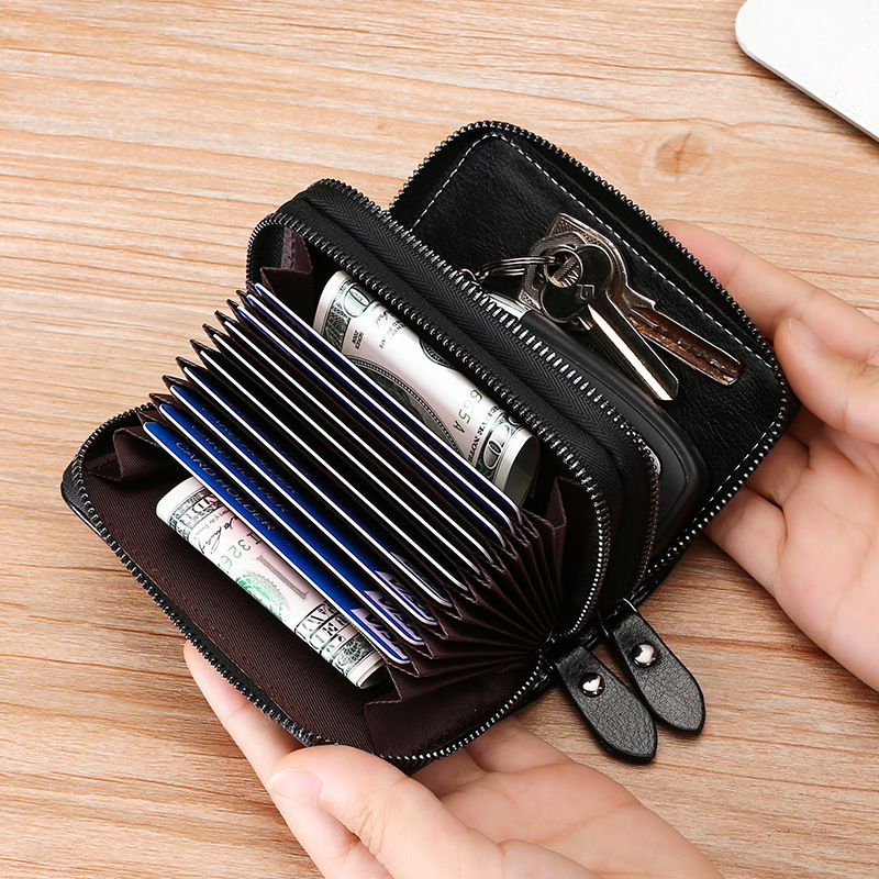 Womens Embroidery Car Stitching Trend Multifunctional Card Case