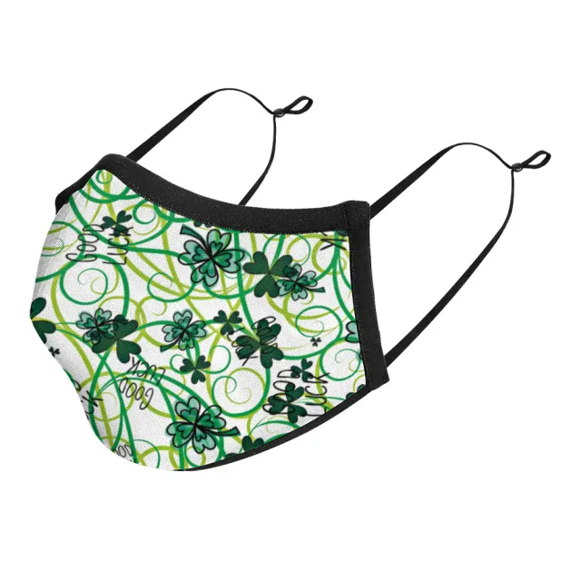 Green Printed Sunscreen, Dustproof, Breathable Double layer Face Mask For Daily Use B1901017 - Shop at LoveMi