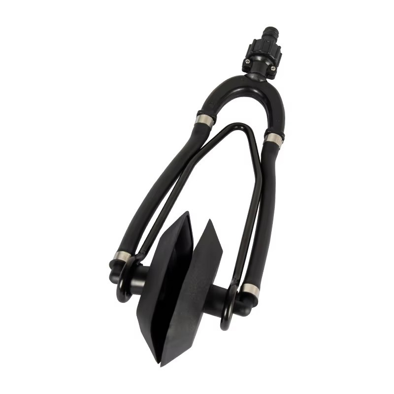 Dual feed outboard flusher for marine boat motor flushes