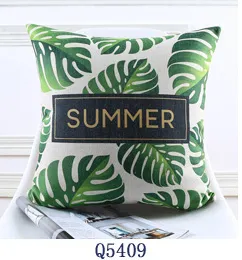 Tropical rain forest sofa pillow cushion - Q5409 Green