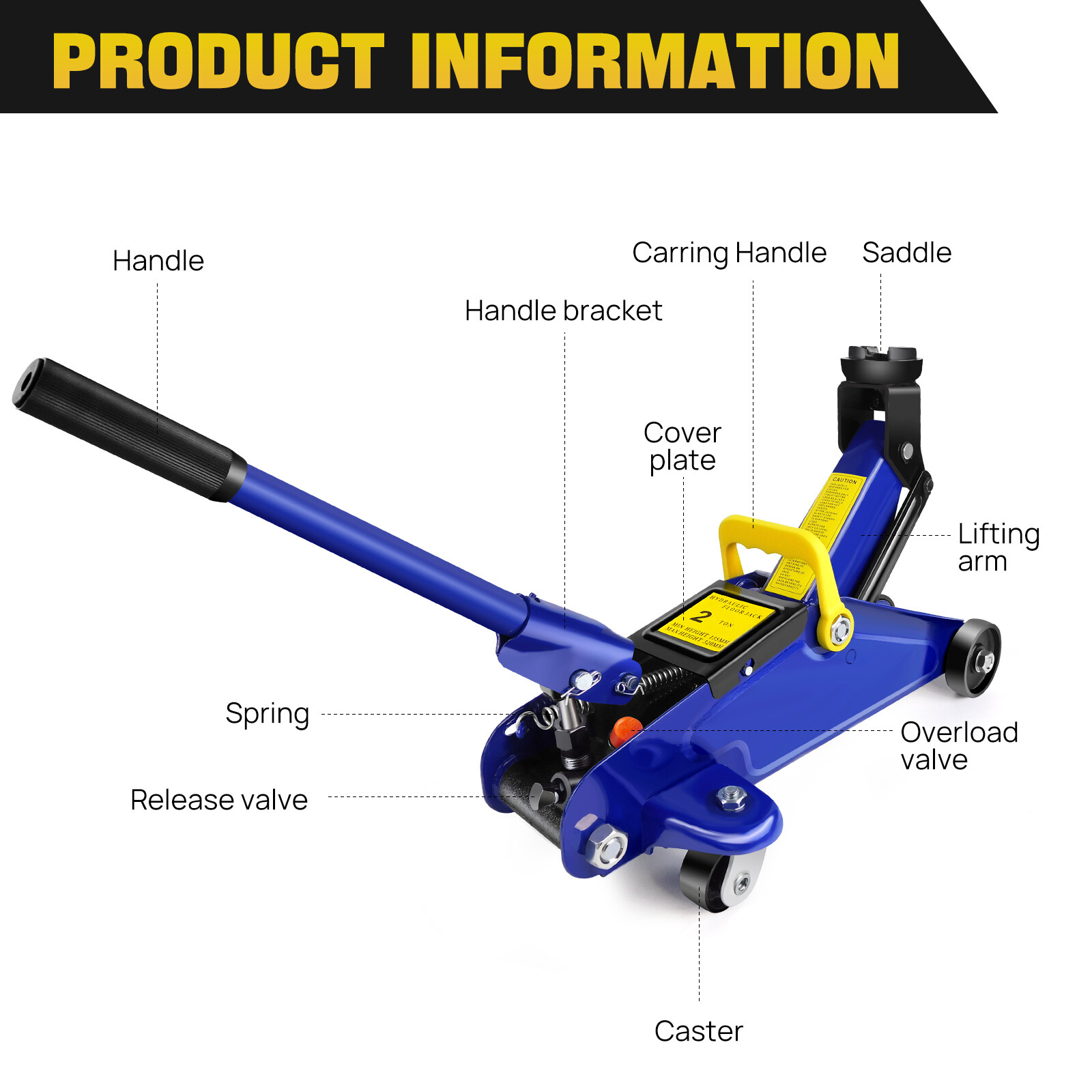 Trolley Jack 2 Ton Tonne Low Profile Hydraulic Floor Lifting Car Van Garage New 9