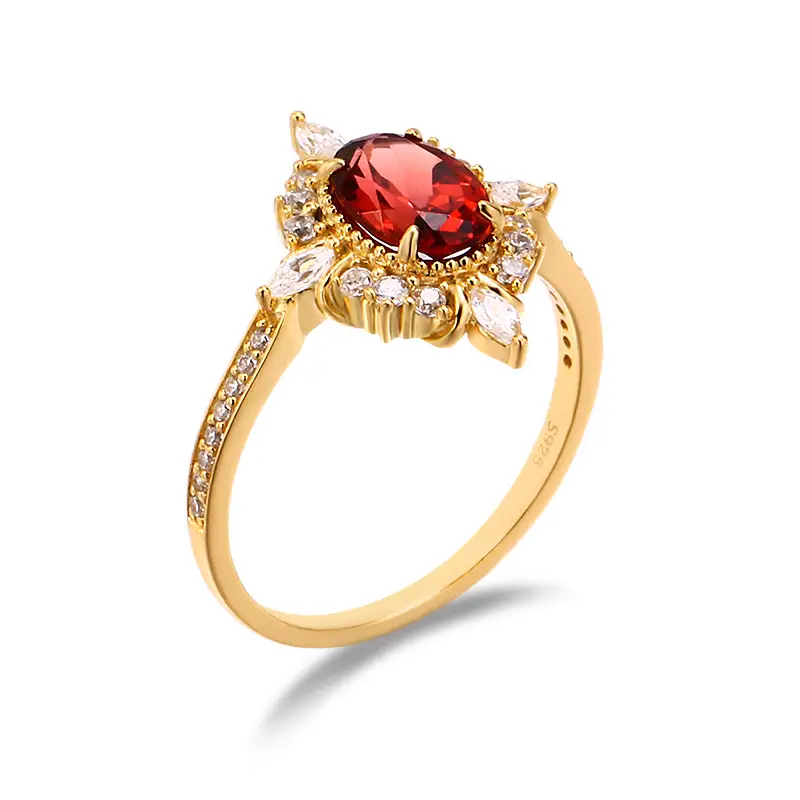 Natural Stone Retro Zircon Ring