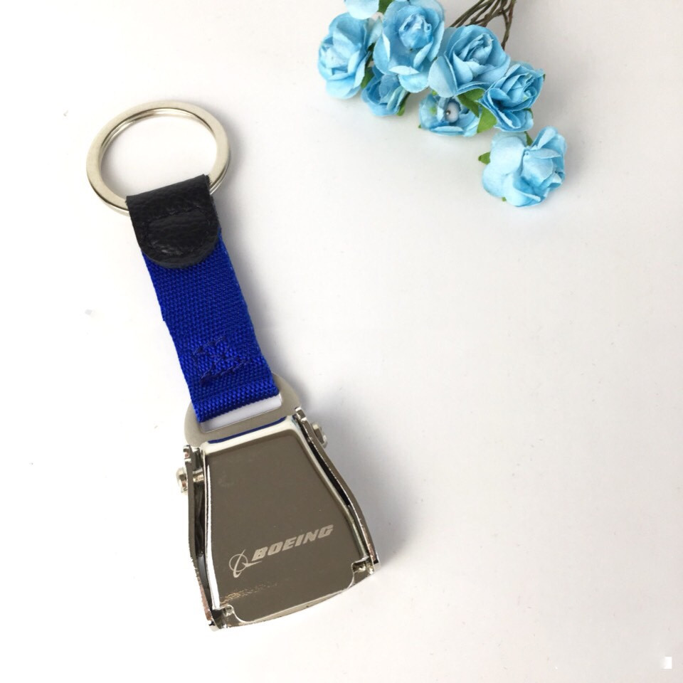 Seat Belt Keychain Aviation Passenger Boeing Ring Pendant