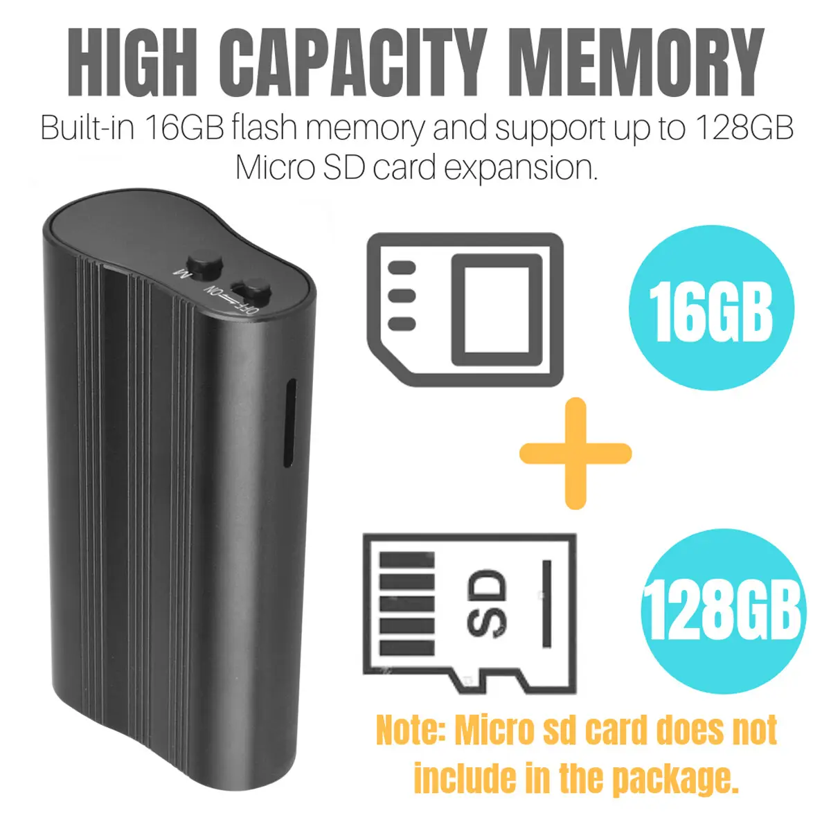 500 Hr 16GB Spy Digital Voice Activated