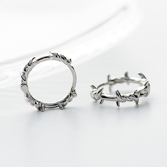 Thorns Earrings Temperament S925 Sterling Silver