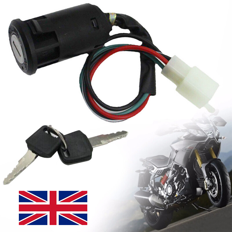 Universal Motorcycle Ignition Barrel Key S Witch 4 Wire Quad On Off — image 8