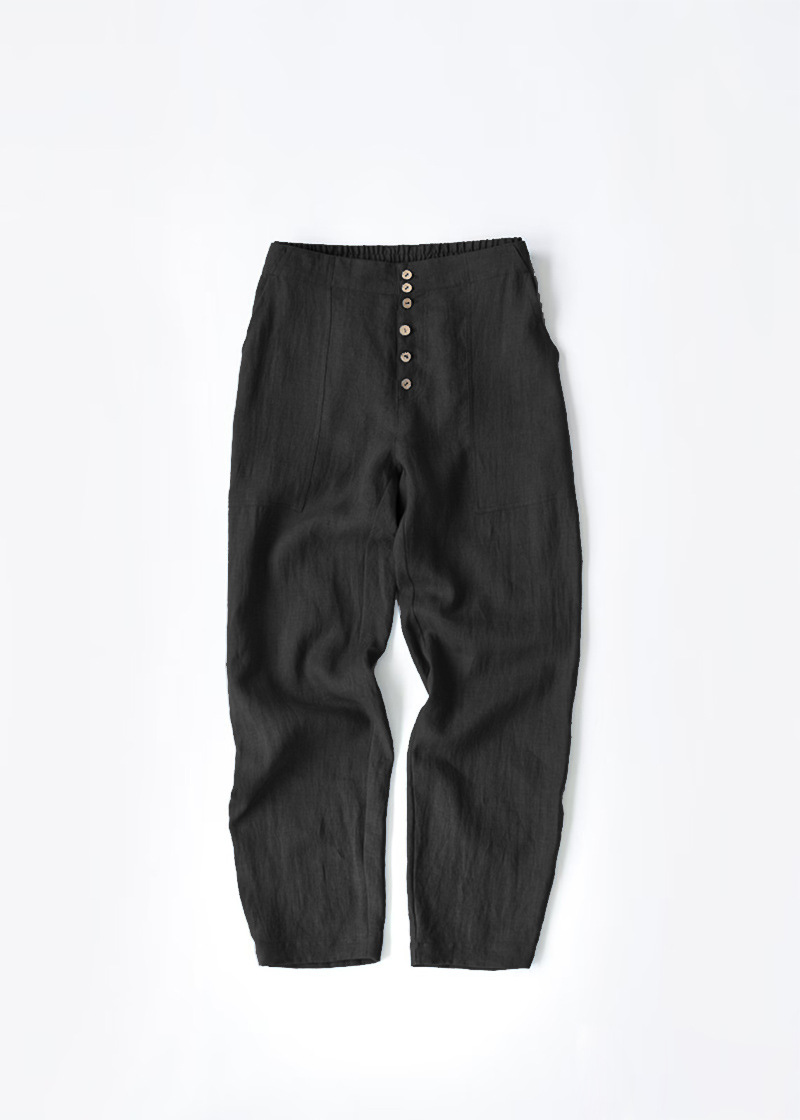 Casual Breasted Cotton Linen Loose Casual Pants