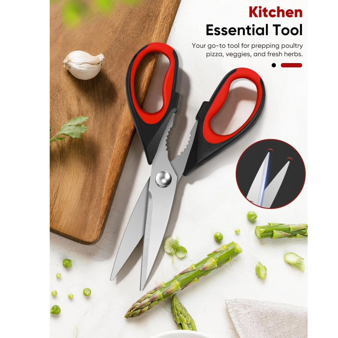 Kitchen Scissors Shears All Purpose Heavy Duty Protective Sheath 5