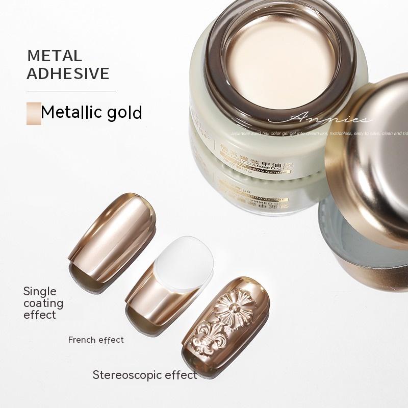 Manicure Metalic Glue Gold And Silver Color French Painting Liquid Metalic Glue Gold 8G - Shop at LoveMi