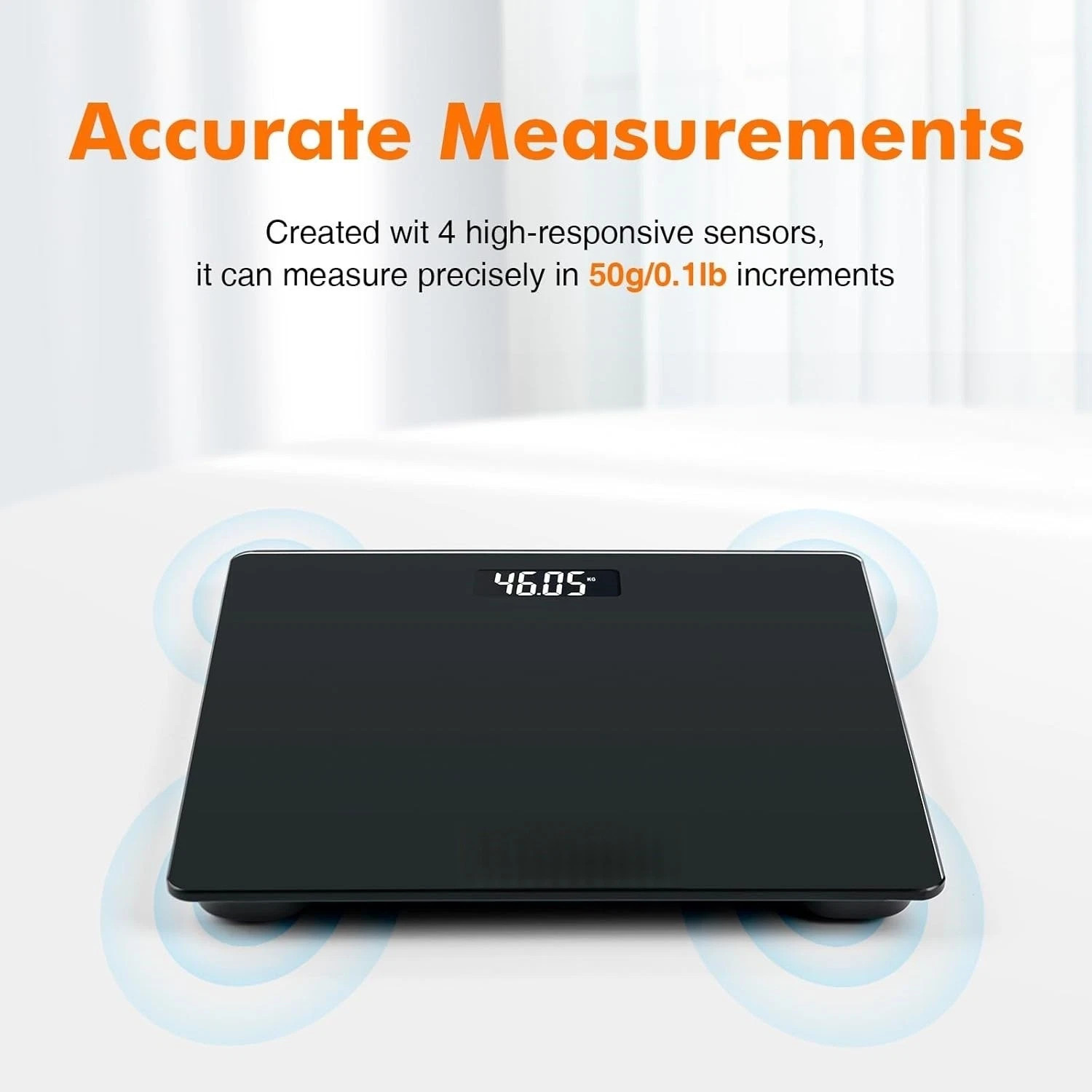 Digital Bathroom Scales 180KG Body Weight Weighing Scale LCD Electronic Black — image 8