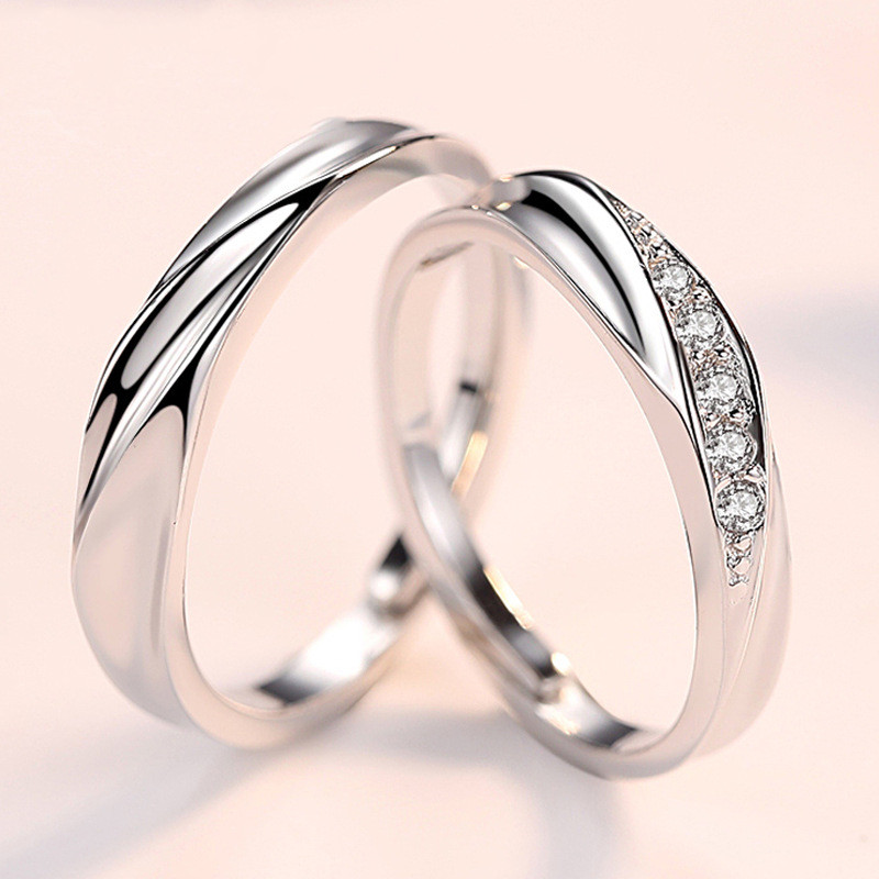 Title 5, Bague de couple en argent sterling pour femmes