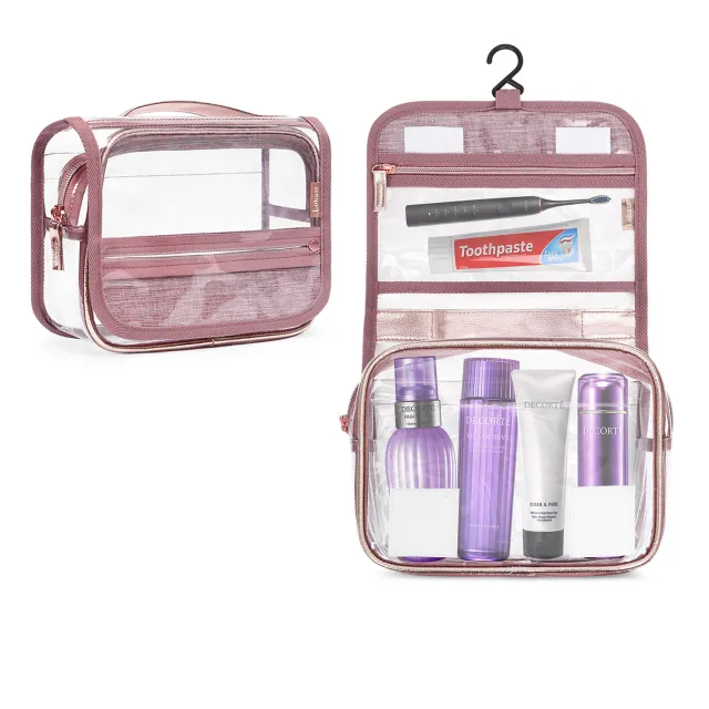 Multifunctional Wash Transparent Pvc Waterproof Travel Storage Bag Gold - Shop at LoveMi