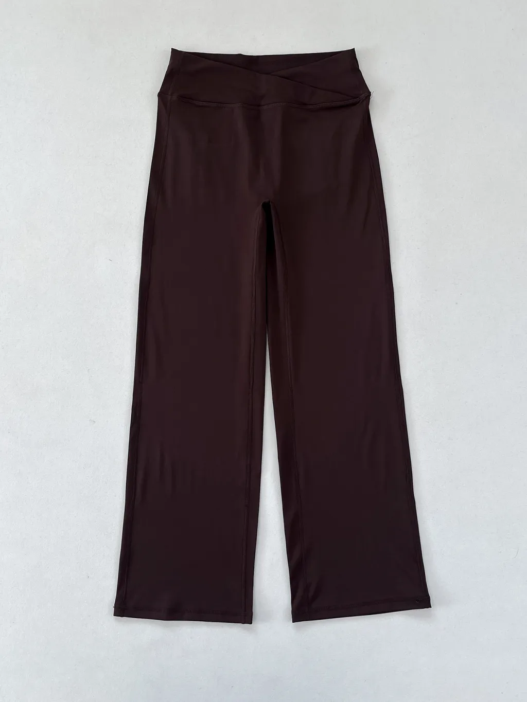 V-shaped Waist Peach Hip Yoga Pants, Women's Pocket Button Workwear Pants, High Waisted Hip Lifting Quick Drying Sports Pants - Brown