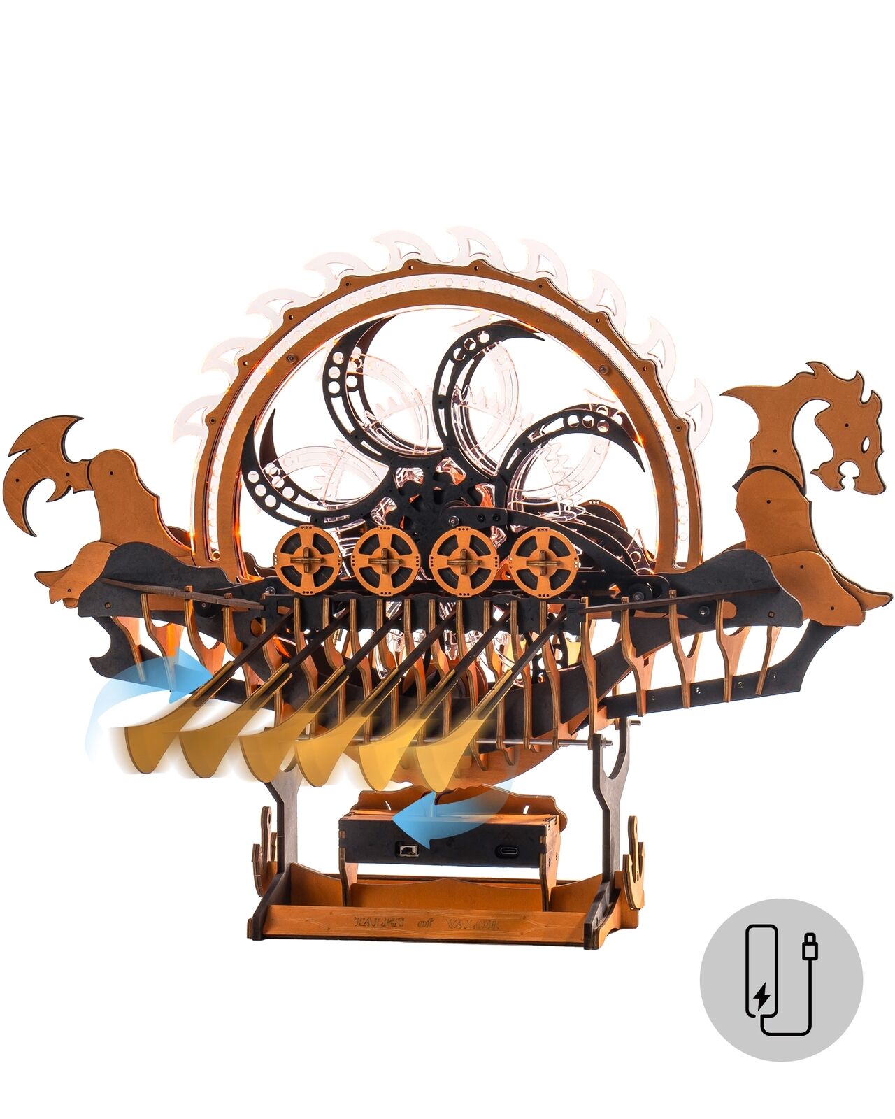 Dragon Boat 3D Wooden Puzzle Teens Gift. ROKR 3D Puzzle Adult, DIY wooden model kit. Children 14 and older, toys. Tabletop decoration, furniture decoration, birthday, Christmas gifts. Wood piece: 229pcs; Assembly time: about 4 hours. Weight: 2.4kg. Assemb