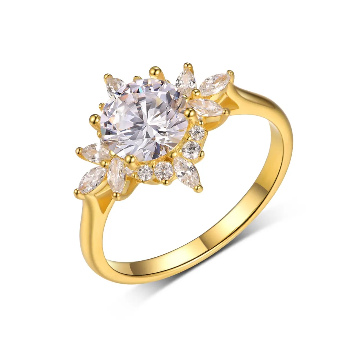 S925 Silver 3g Round Moissanite Ring 7.0mm
