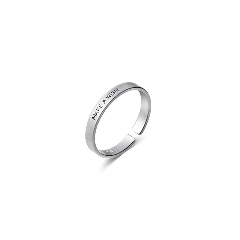 Wishing English Ring Female Lucky Letters