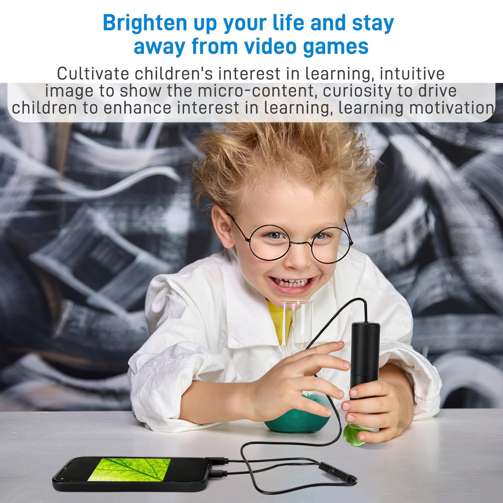Portable Digital Microscope, 50X-1600X 2.0MP For Kids & Adults, 8 LED USB 2.0 — image 5