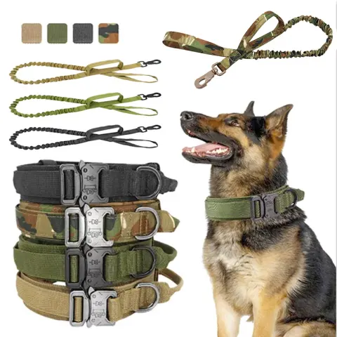 Pet Tactical Dog Collar and Leash Set
