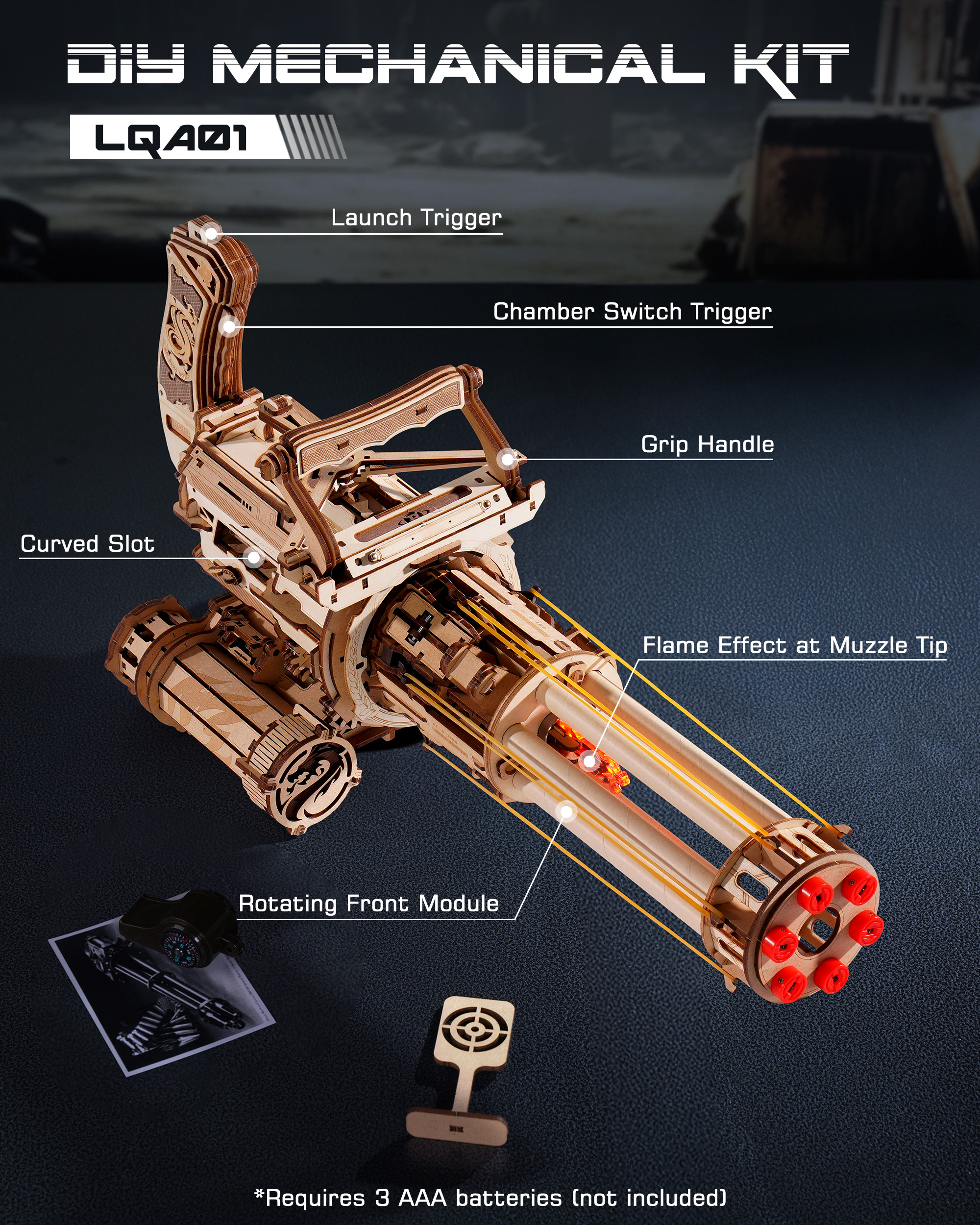 ROKR Gatling Gun Rubber Band Model