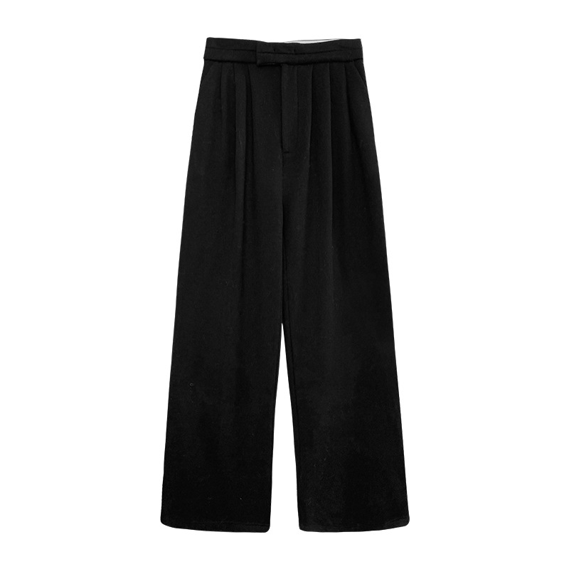 Title 4, Straight loose soft waxy casual pants offer rel...