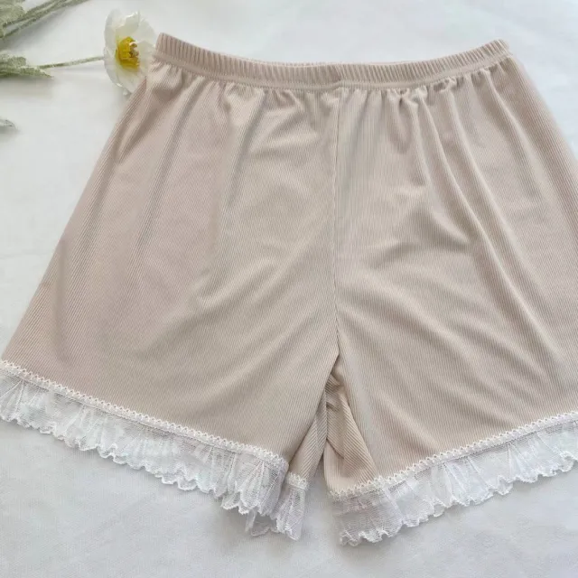 Summer New Style Outer Wear Loose Ladies Ice Silk Lace Safety Pants Women Skin - Shop at LoveMi