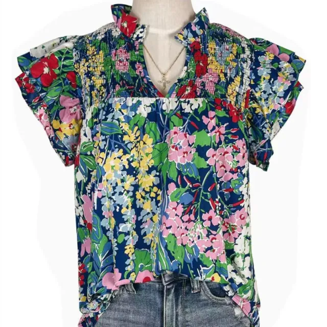 Women's V neck Loose Casual Top Short Sleeved Shirt Image Color M - Shop at LoveMi