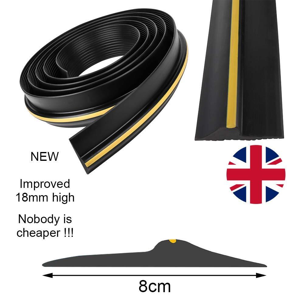 9-16ft Garage Door Floor Threshold Weather Heavy Duty Rubber Draught Excluder — image 2