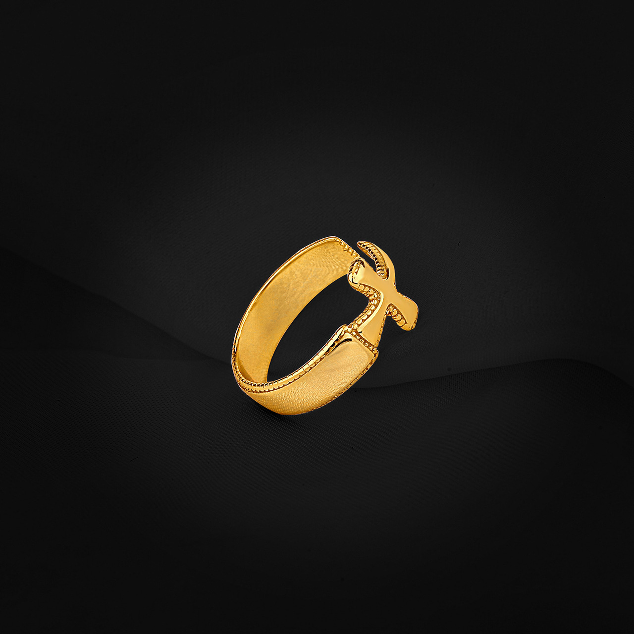 Hip Hop Cold Wind Creative Cross Ring Girl