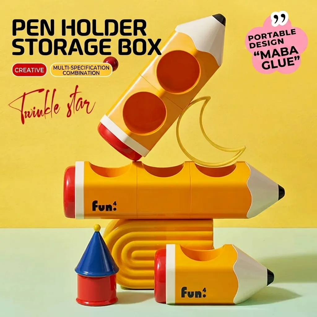 Pencil Shaped Desktop Storage Box 1 2