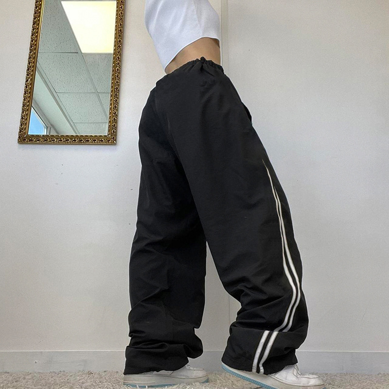 Double Striped Webbing Patchwork Pants