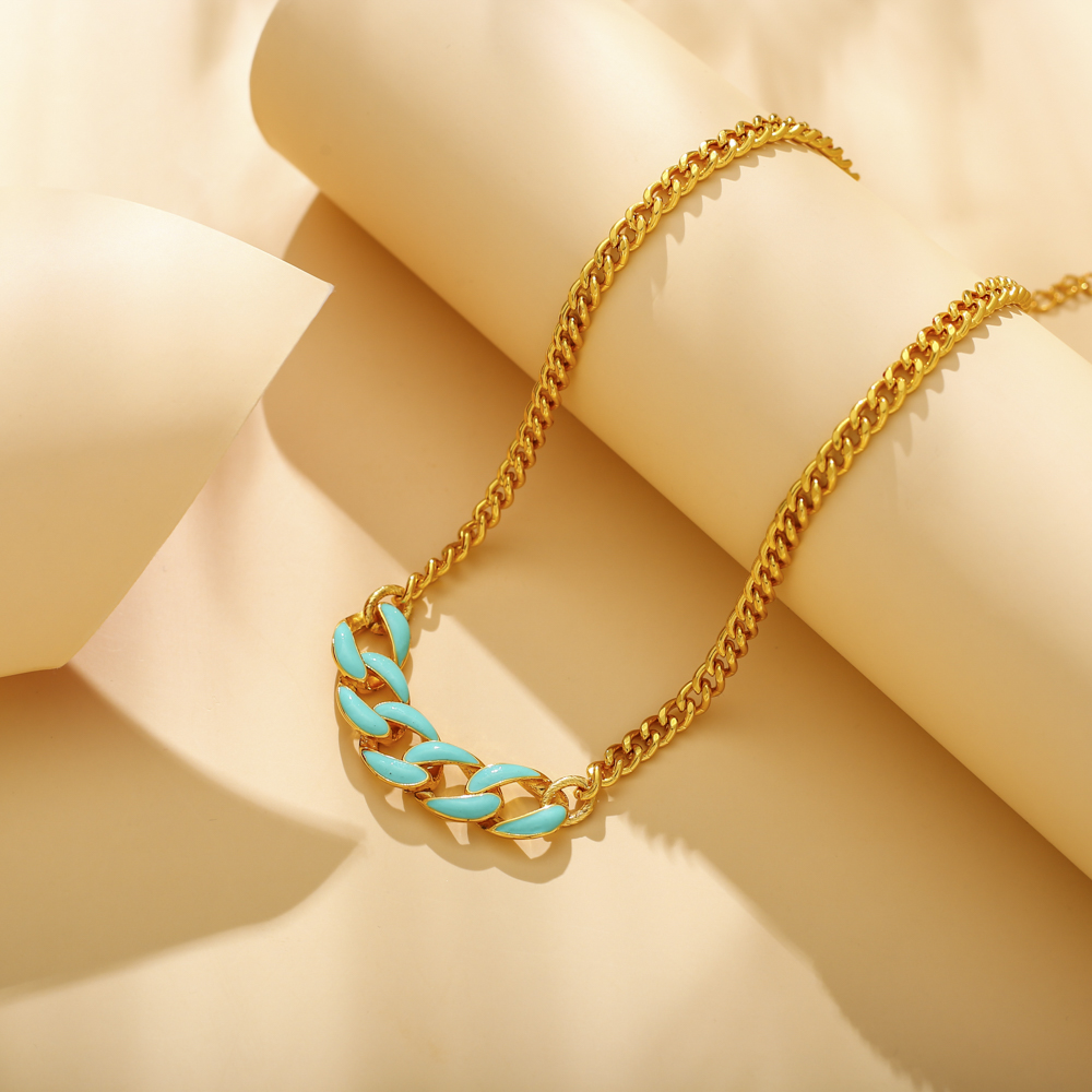 Korean Version Of European And American Popular Stainless Steel Chain Necklace For Ladies