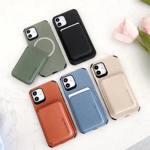 Mobile Phone Case Back with Magnetic Card Holder