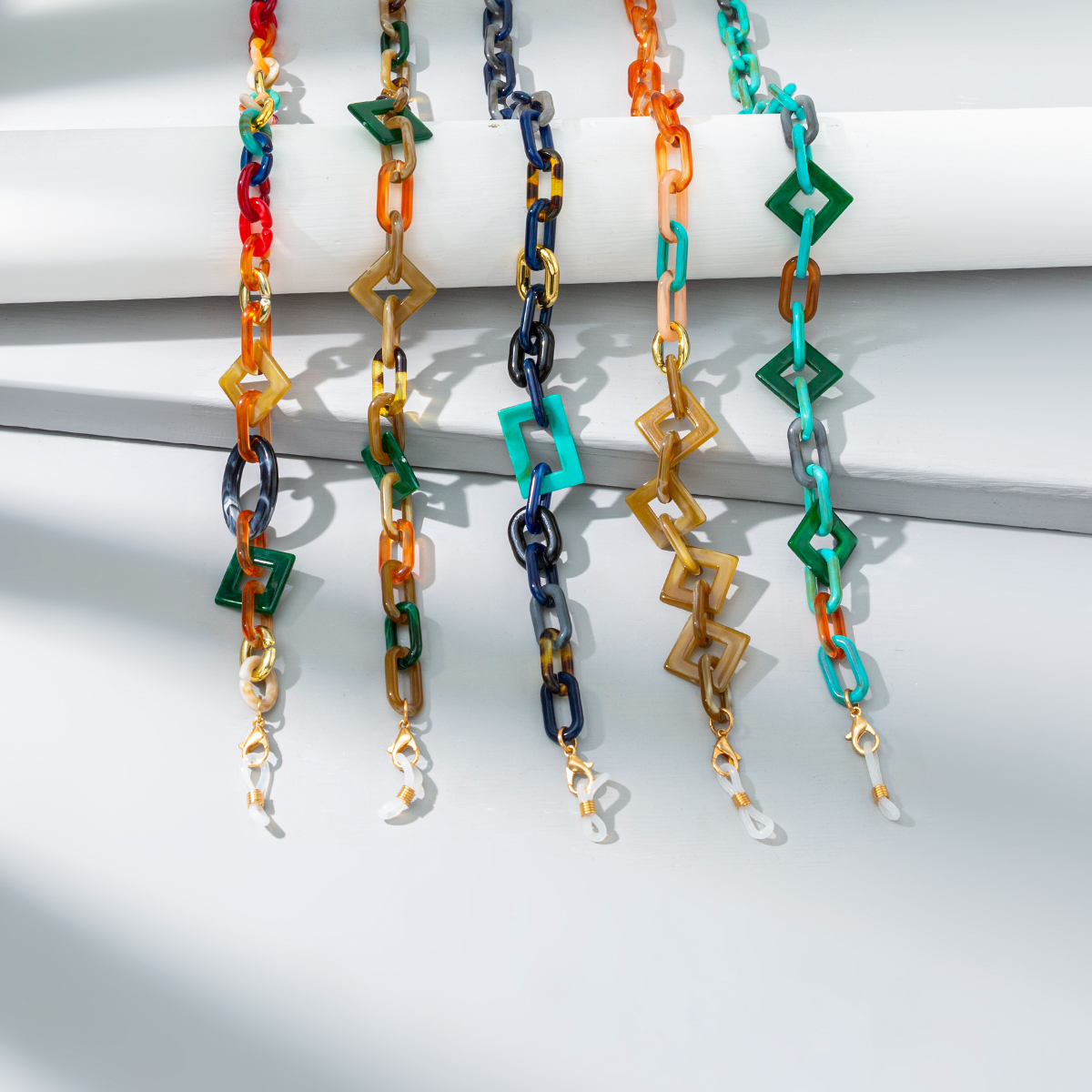 Colorful Mixed Acrylic Neckband And Eyeglass Chain - Image 3