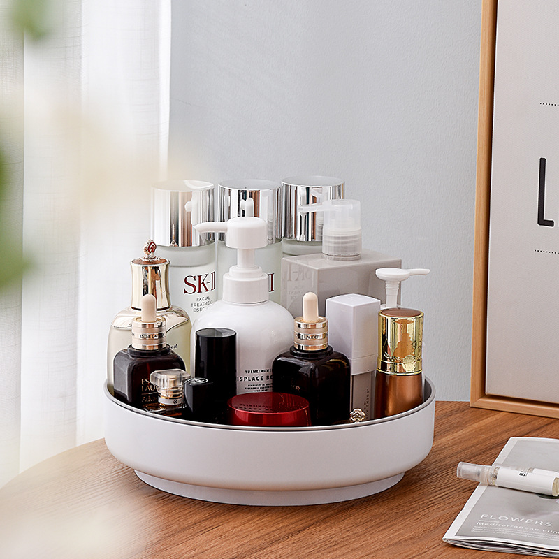 Rotating Cosmetic Organizer Tray with Hooks - Kitchen Essentials product from Ordalya